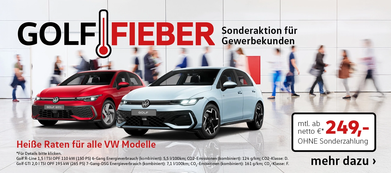 VW Golf Sportwochen Gewerbeleasing