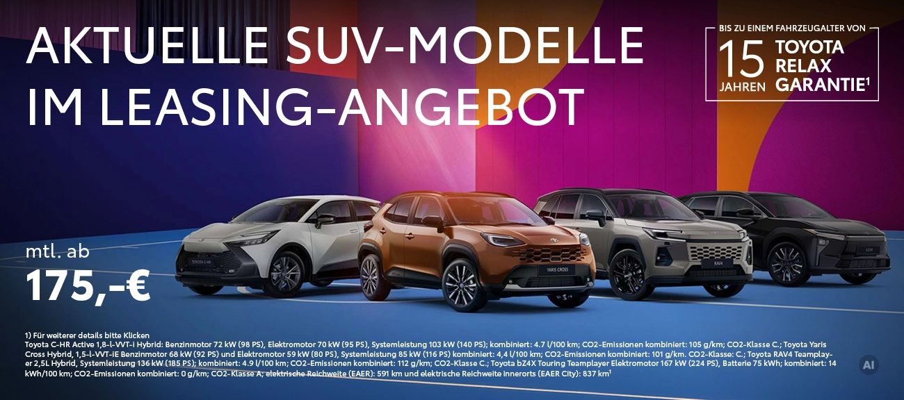 Toyota SUV-Modelle Leasing