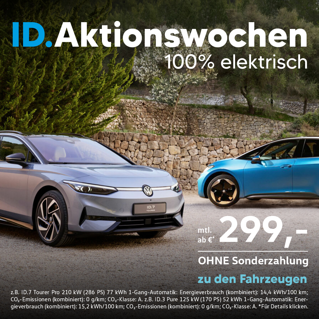 Beitragsbild VW ID. Sonderleasing Aktion