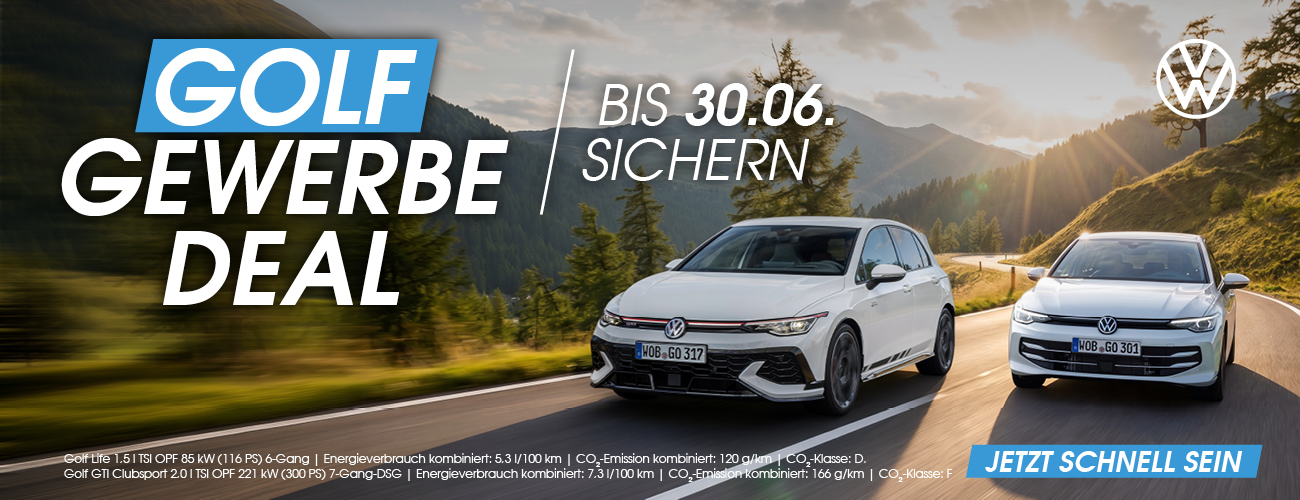HEADER DESKTOP VW Golf Gewerbe bis 30.06